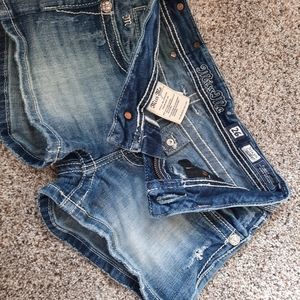 Woman's Miss Me Denim Shorts